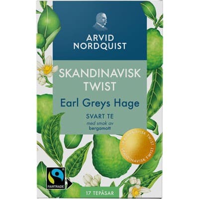 Arvid Nordquist Earl Greys Hage Svart Te 17 tepåsar