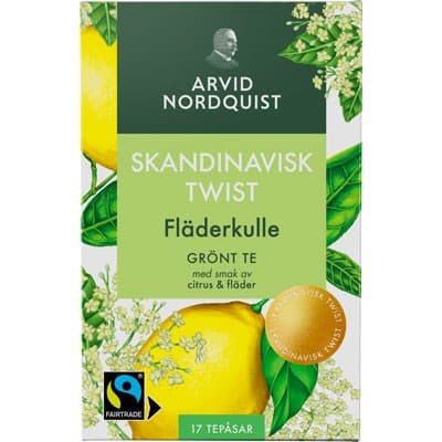 Arvid Nordquist Fläderkulle Grönt Te Citrus/Fläder 17 tepåsar