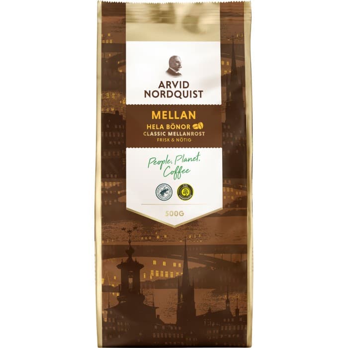 Arvid Nordquist Kaffe Mellanrost Hela Bönor 500g