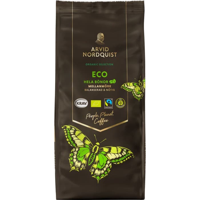 Arvid Nordquist ECO Mellanmörk Kaffe Hela Bönor 450g