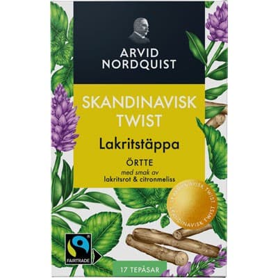 Arvid Nordquist Lakritstäppa Örtte Lakritsrot/Citronmeliss 17 tepåsar