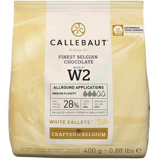 Callebaut Belgium Vit Chokladknappar W2 28% 400g – från Callebaut Belgium – 118 kr – hos Delitea