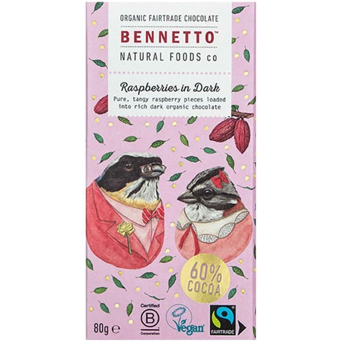 Bennetto Raspberries in Dark 80g