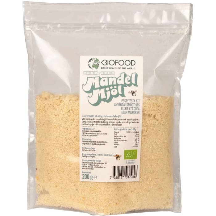 Biofood Mandelmjöl 200g – från Biofood – 109 kr – hos Delitea