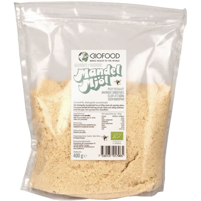 Biofood Mandelmjöl 400g – från Biofood – 169 kr – hos Delitea