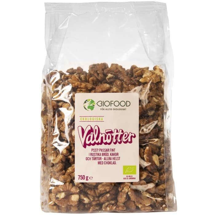 Biofood Valnötter Halvor 750g – från Biofood – 188 kr – hos Delitea