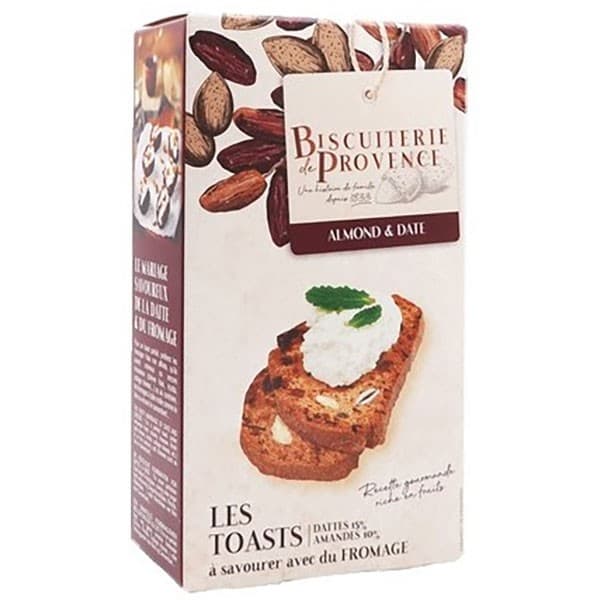 Biscuiterie de Provence Toasts med Mandel & Dadlar 120g