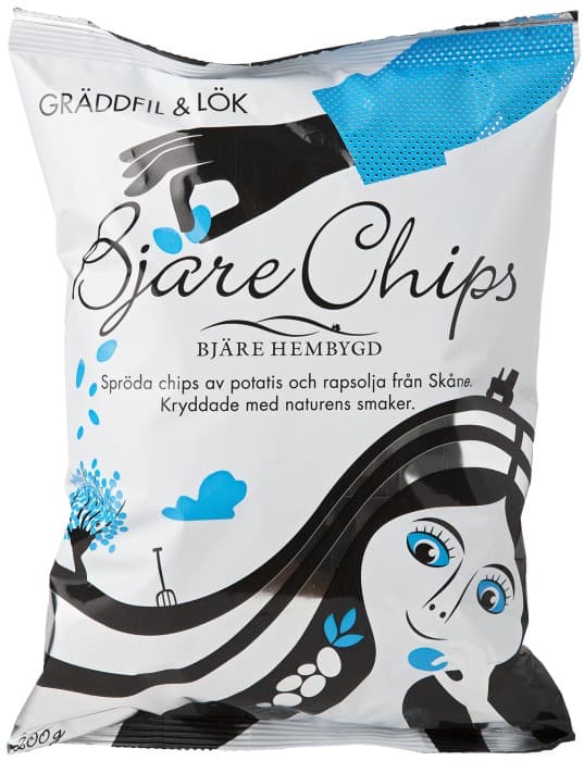 Bjäre Chips Gräddfil & Lök 200g