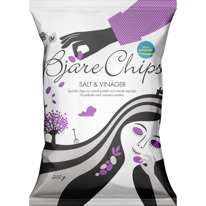 Bjäre Chips Salt & Vinäger 200g