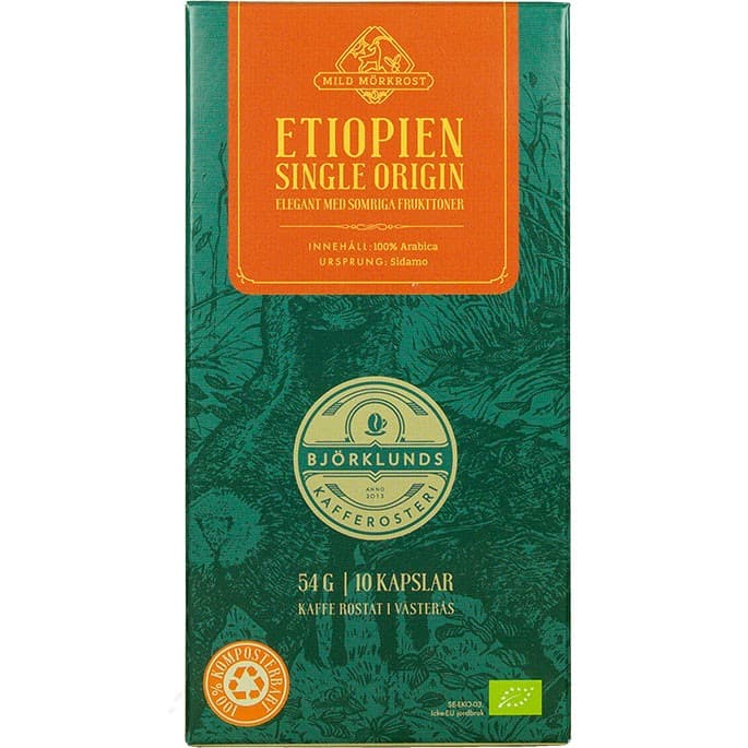 Björklunds Kafferosteri Etiopien Single Origin Kaffekapslar 10st