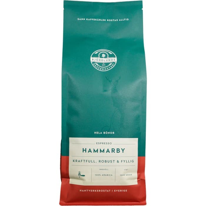Björklunds Kafferosteri Hammarby Hela Bönor 1kg