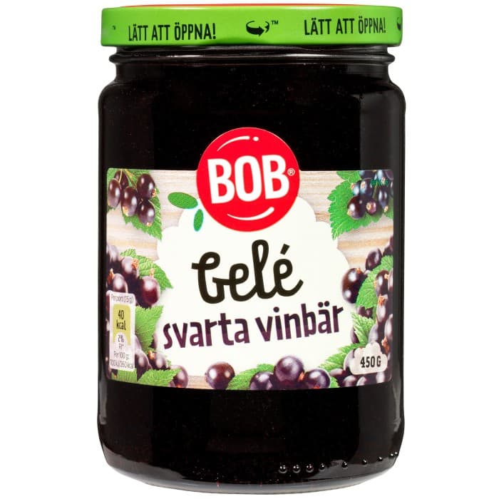 BOB Svart Vinbärsgelé 450g