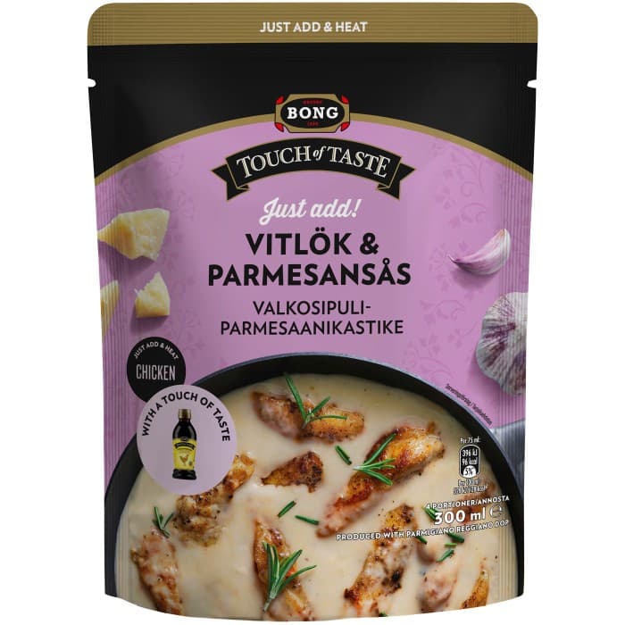 Bong Touch of Taste Vitlök- & Parmesansås 300ml