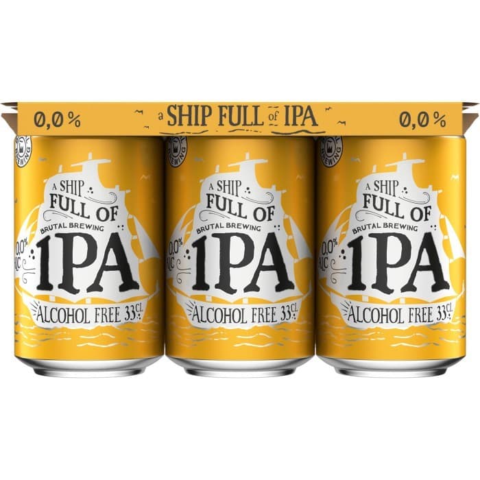 Brutal Brewing Ship Full of IPA Alkoholfri 0,0% Burk 6x33cl – från Brutal Brewing – 69 kr – hos Delitea