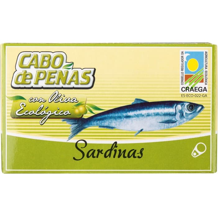 Cabo de Peñas Sardinas Sardiner i Ekologisk Olivolja 120g