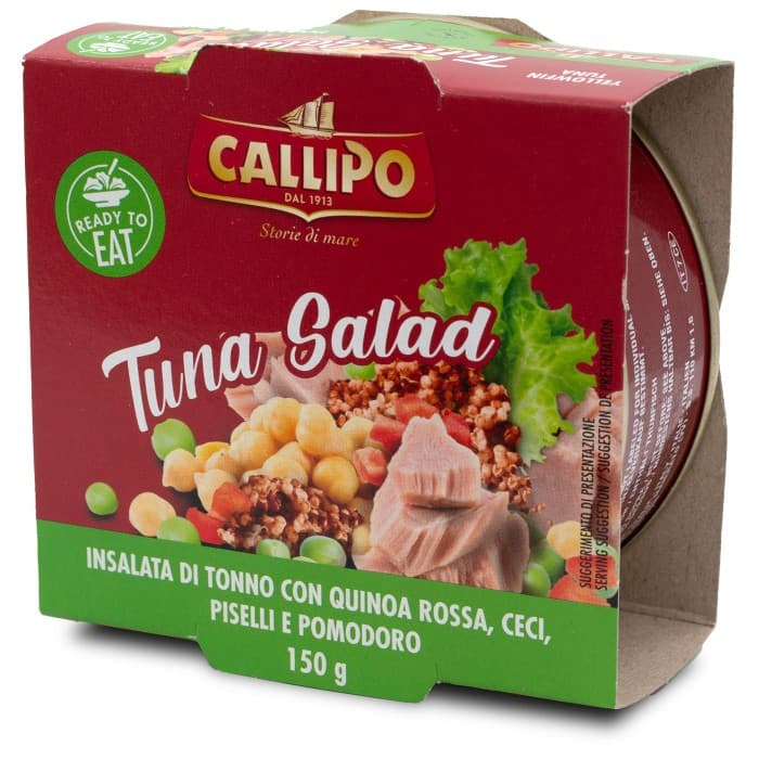 Callipo Tonfisksallad med Röd Quinoa, Kikärtor, Ärtor & Tomat 150g