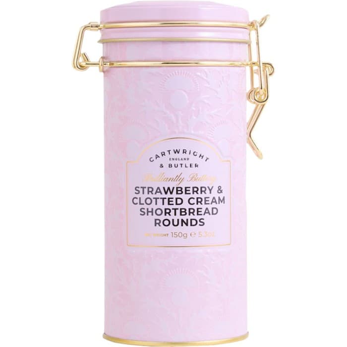 Cartwright & Butler Strawberry & Clotted Cream Shortbread Rounds 150g – från Cartwright & Butler – 149 kr – hos Delitea