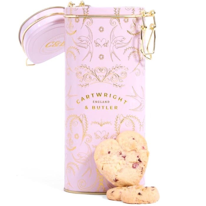 Cartwright & Butler with Love - Raspberry & White Chocolate Biscuits 200g