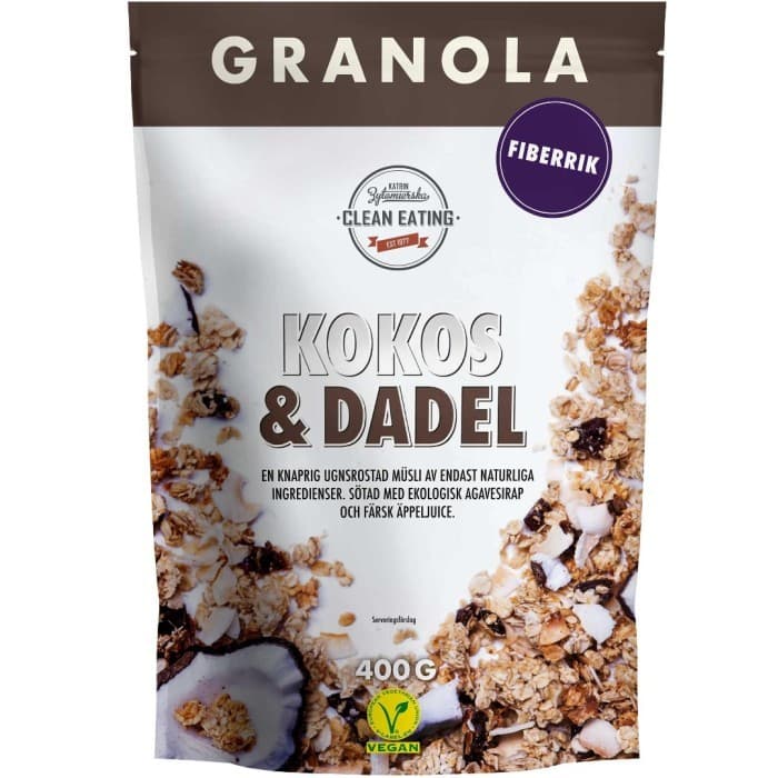 Clean Eating Granola Kokos & Dadel 400g