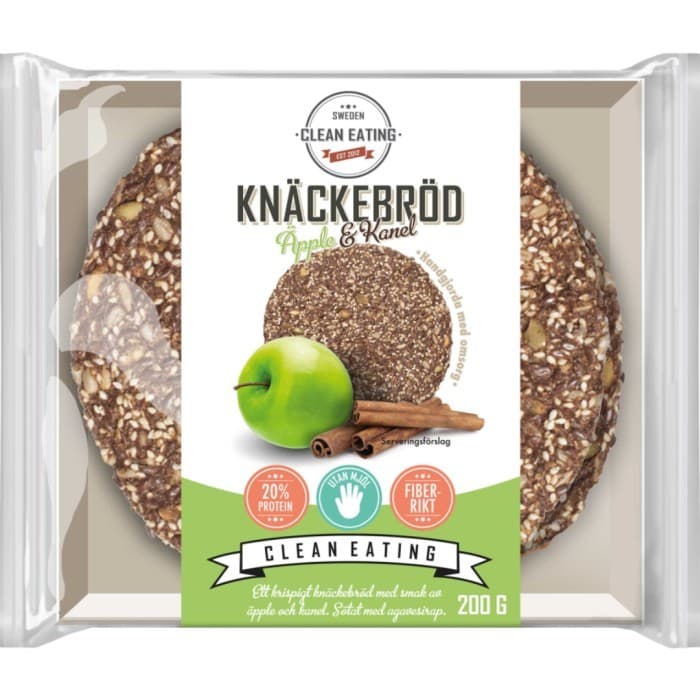 Clean Eating Knäckebröd Äpple & Kanel 200g