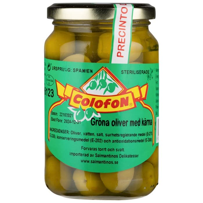 Colofon Manzanillaoliver med Kärna 350g – från Colofon – 39 kr – hos Delitea