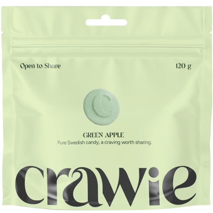 Crawie Skumgodis Grönt Äpple 120g – från Crawie – 29 kr – hos Delitea