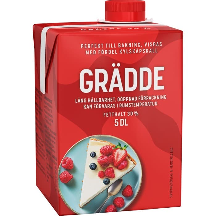 Dairy Food Grädde Lång Hållbarhet 30% 5dl