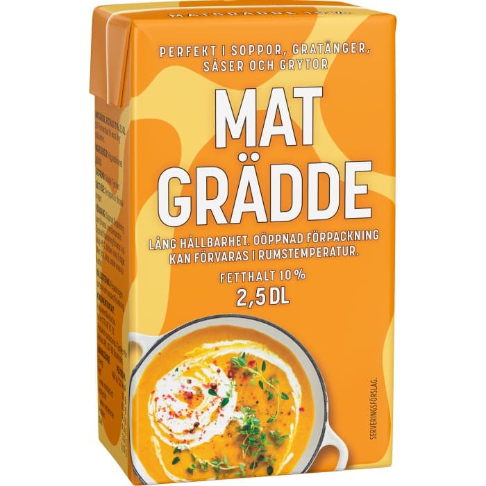 Dairy Food Mat Grädde Lång Hållbarhet 10% 2,5dl