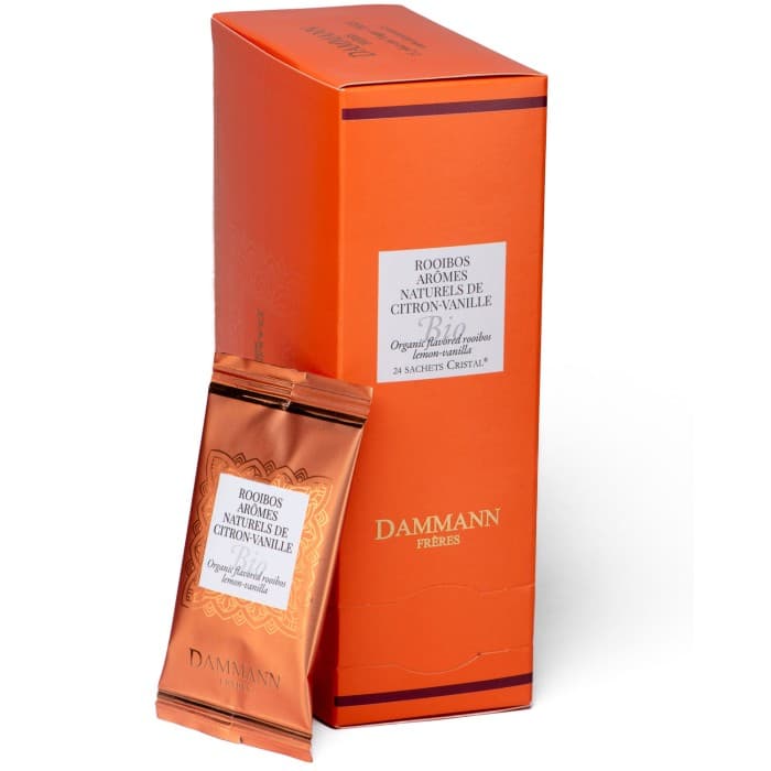 Dammann Freres Rött Te Rooibos smaksatt med Citron & Vanilj EKO 24 påsar