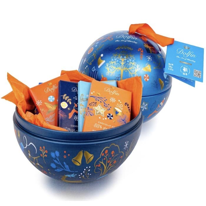 Dolfin Christmas Bauble Julkula med 10st Chokladkakor Mini 100g