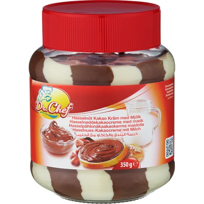 Dr Chef Hasselnötkräm Kakao Duo 350g