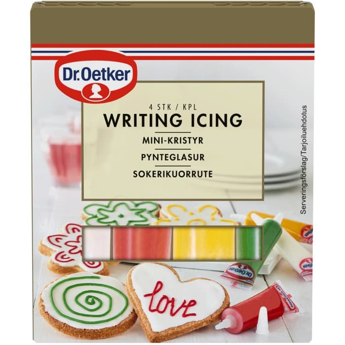 Dr. Oetker Writing Icing Mini-Kristyr 4-pack – från Dr. Oetker – 39 kr – hos Delitea