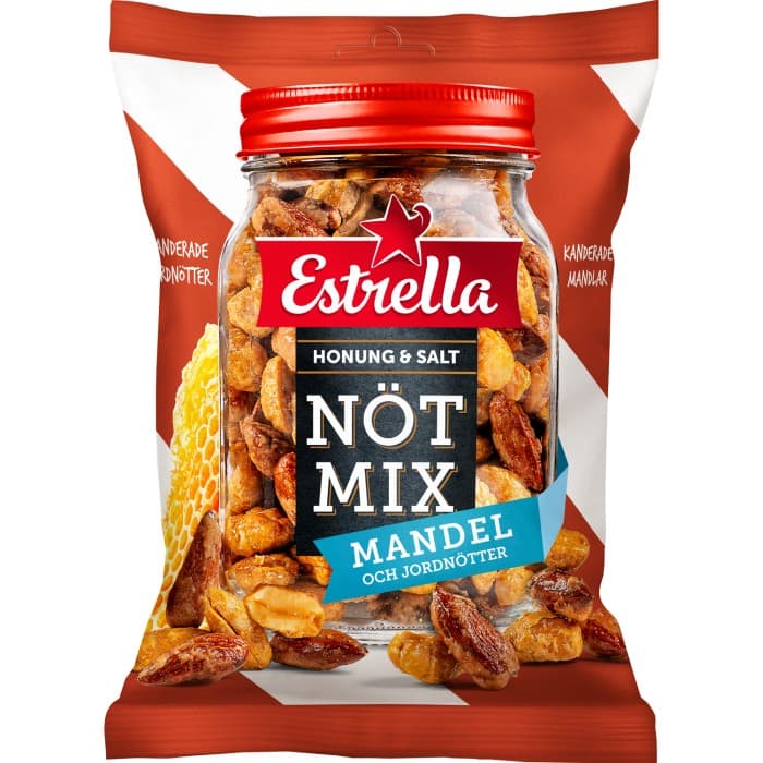 Estrella Nötmix Honung & Salt Mandel 175g