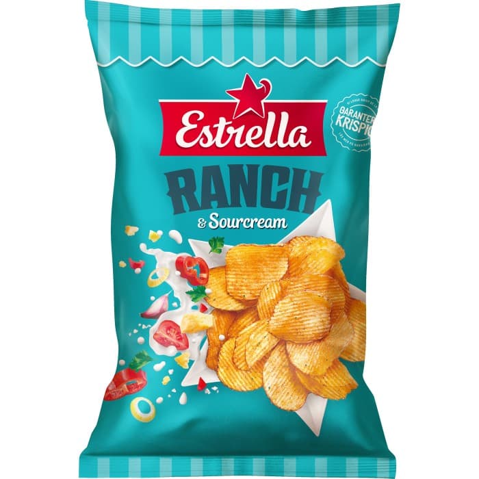 Estrella Chips Ranch & Sourcream 275g från Estrella – köp hos Delitea