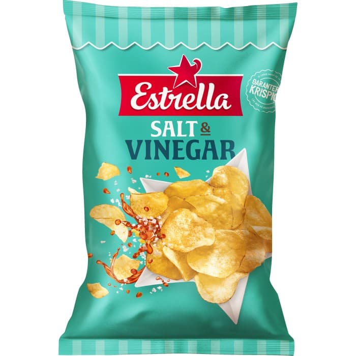 Estrella Salt & Vinegar 275g från Estrella – köp hos Delitea