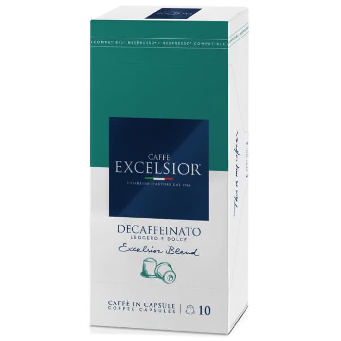 Excelsior Espresso Kaffekapslar Koffeinfritt 10-pack