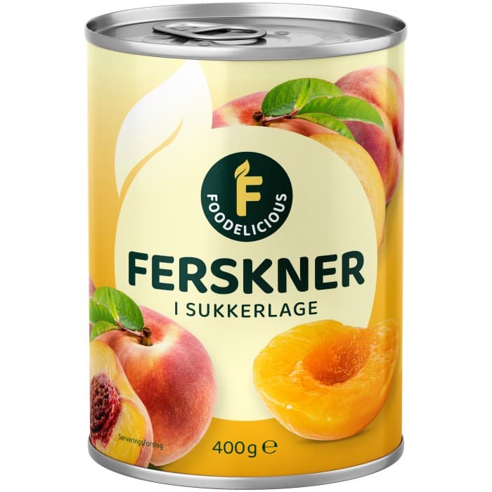 Foodelicious Persikohalvor i Sockerlag 400g – från Nordthy – 22 kr – hos Delitea