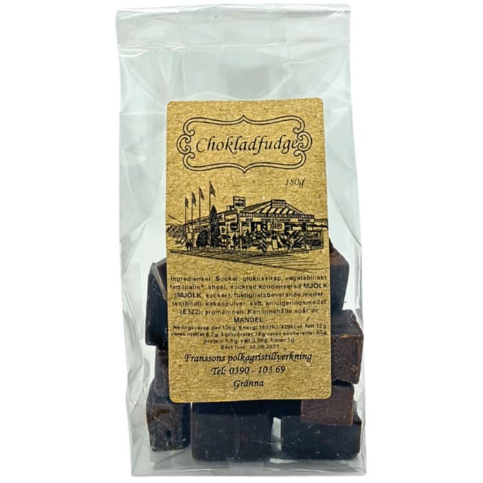 Franssons Polkagrisar Chokladfudge 180g från Franssons Polkagrisar – köp hos Delitea