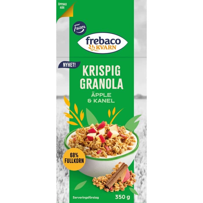 Frebaco Kvarn Krispig Granola Äpple & Kanel 350g