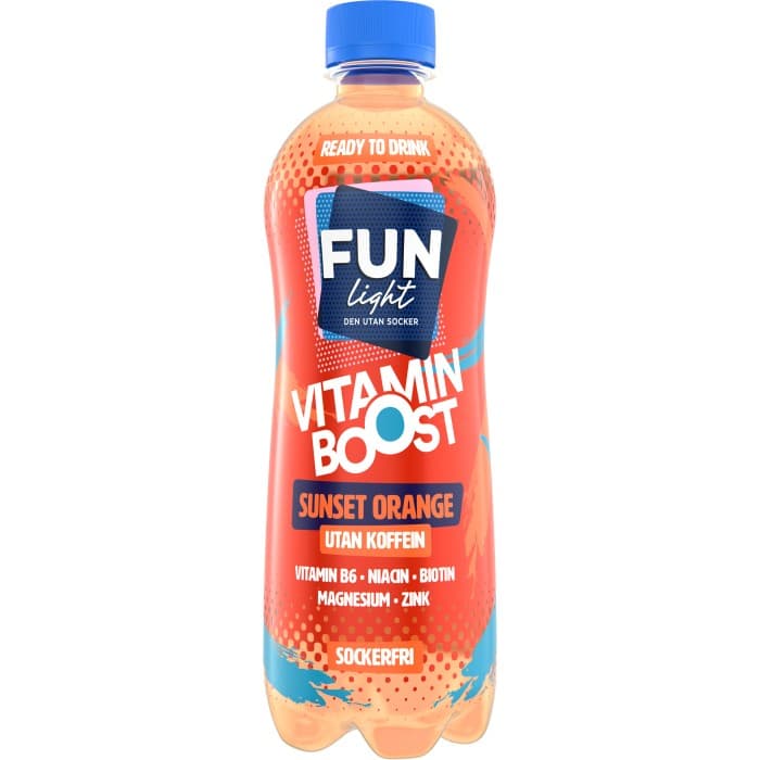 Fun Light Vitamin Boost Sunset Orange Vitamindryck PET 50cl