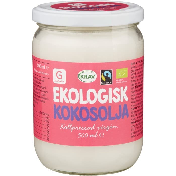 Garant Kokosolja Kallpressad Virgin Ekologisk 500ml – från Garant – 71 kr – hos Delitea