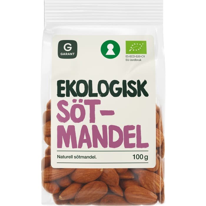 Garant Mandel Naturell Eko 100g