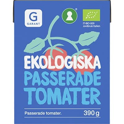 Garant Passerade Tomater Ekologiska 390g