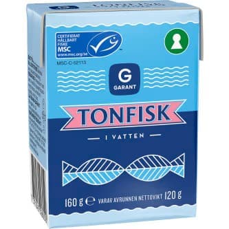 Garant Tonfisk i Vatten Tetrapack 160g – från Garant – 18 kr – hos Delitea