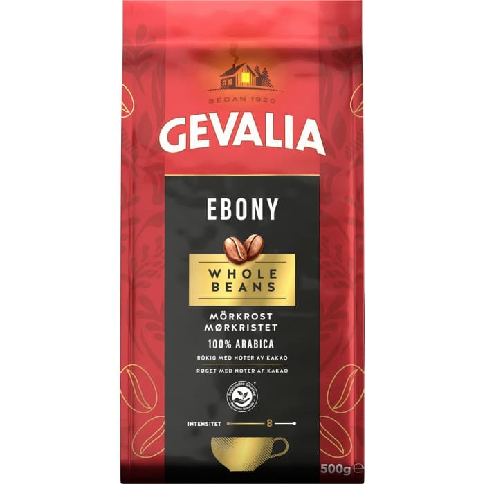 Gevalia Ebony Mörkrost Hela Bönor 500g