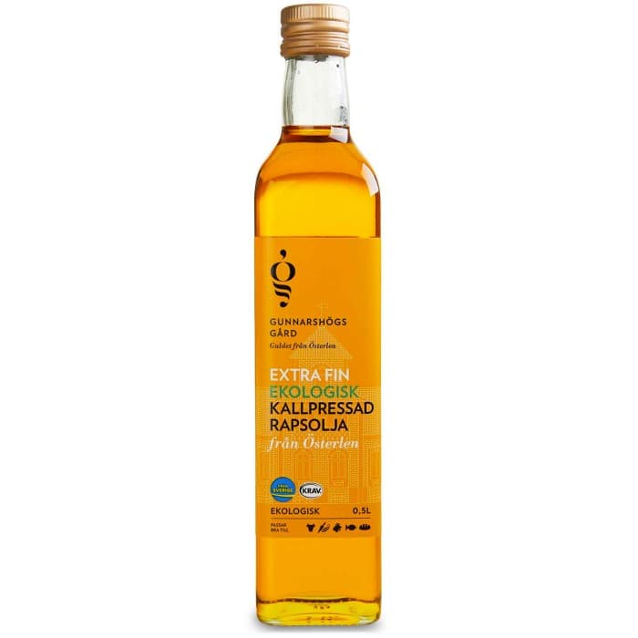 Gunnarshögs Gård Ekologisk Kallpressad Rapsolja 0.5L – från Gunnarshögs Gård – 47 kr – hos Delitea