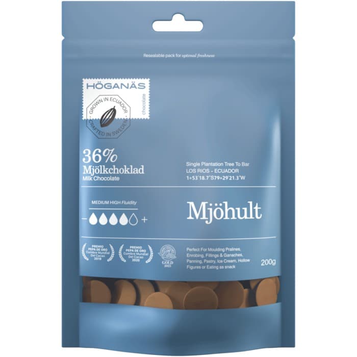 Höganäs Chocolate Mjölkchoklad 36% Couverture ""MJÖHULT"" 200g – från Höganäs Chocolate – 135 kr – hos Delitea