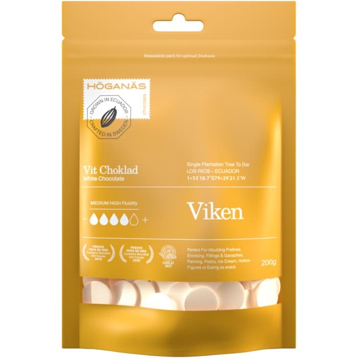 Höganäs Chocolate Vit Choklad Couverture ""VIKEN"" 200g från Höganäs Chocolate - köp hos Delitea