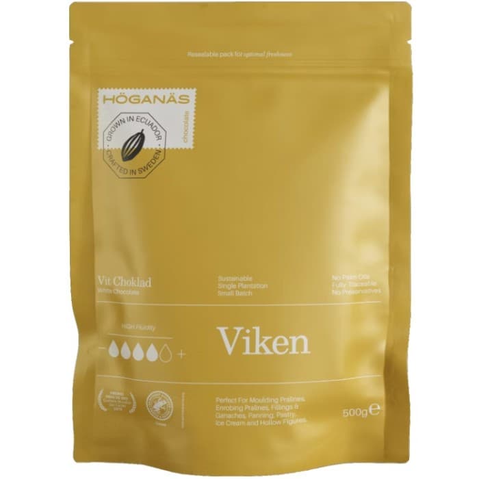 Höganäs Chocolate Vit Choklad Couverture ""VIKEN"" 500g