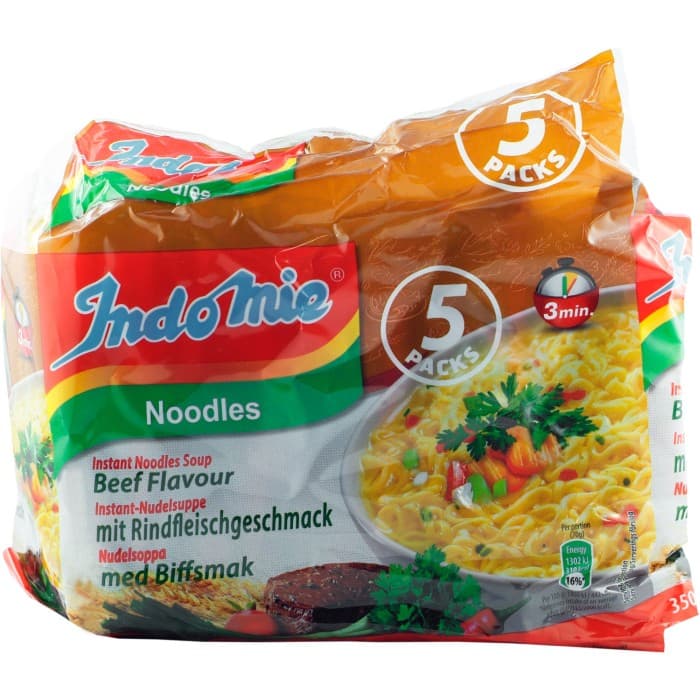 Indomie Noodles Beef Flavour 5x70g